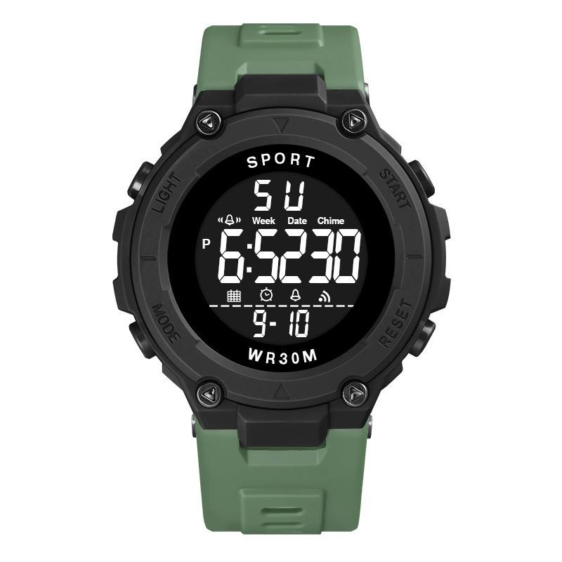 Large Dial Stopwatch Sport Watches for Man LED Light Digital Wristwatches 5Bar Waterproof Countdown Clock Relógios Masculino