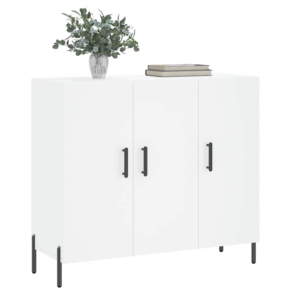 Sideboard White 90 x 34 x 80 cm Particleboard