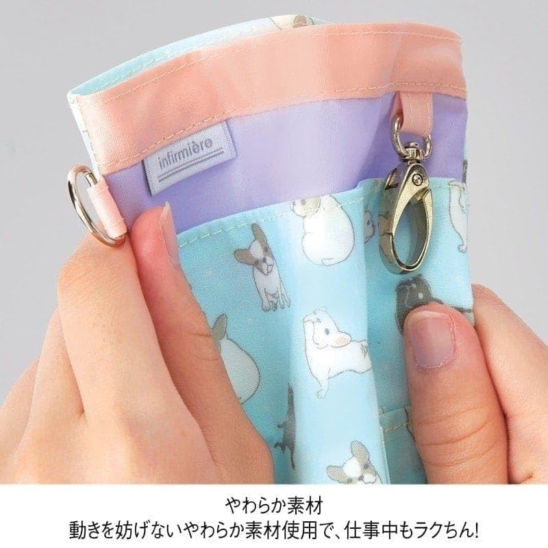 Estojo Macio Multifuncional com Zíper Anfamie (com reforço), Grande Capacidade, Médico, Hospitalar, Suprimentos de Enfermagem, Bolsa de Enfermeiro, Fabricado no Japão, Azul Marinho
