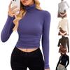 Autumn Women's Slim-fit Fashion Pure Desire Style High-neck Bottoming 2025 New High-end Tight-fitting Blouse Long-sleeved 8395