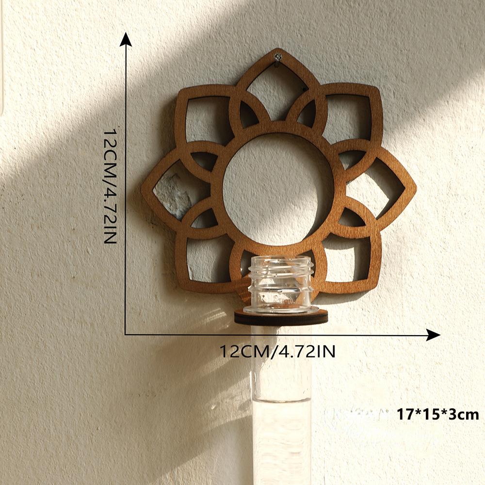 

1 шт. новый продукт в форме цветка деревянная полая стойка для хранения растений простой домашний декор стены спальни подвеска 1PC