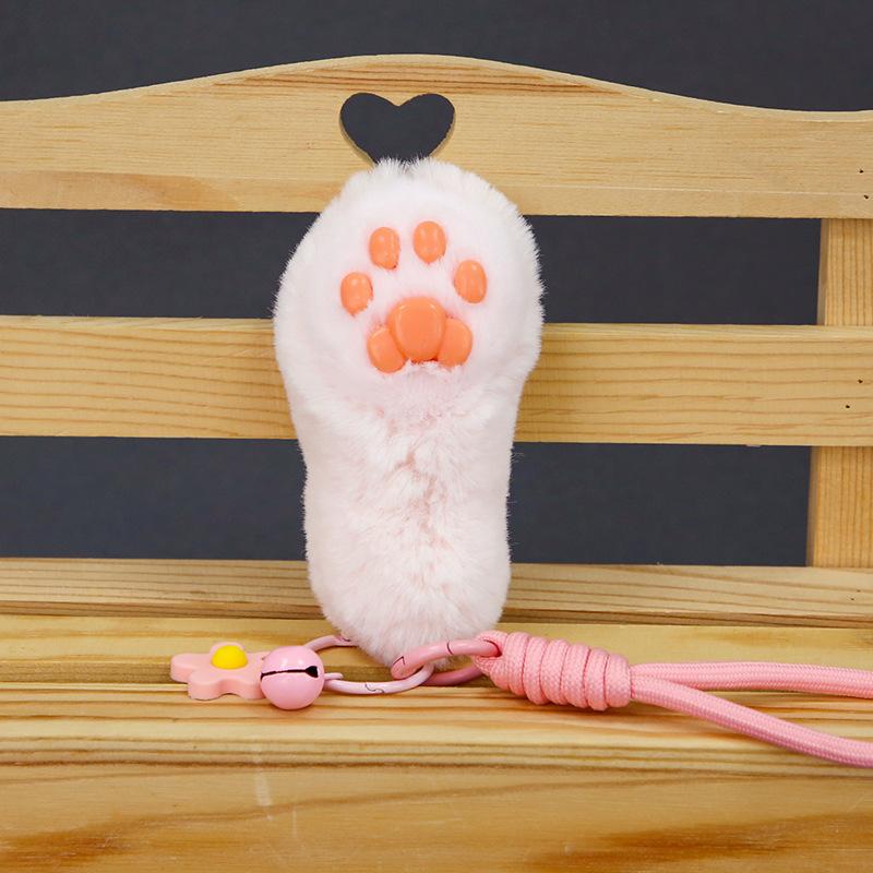 New Cute Soft Plush Cat Paw Keychain Pendant Cartoon Stress Relief Plush Cat Paw Backpack Decoration Pendant Birthday Gift