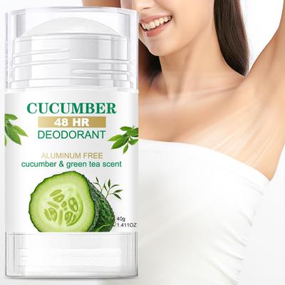Cucumber Deodorant Stick - Provides Long-lasting Odor and Wetness Protection, Moisturizing and Soothing the Skin - Suitable for Women,40g
