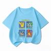 Potdemiel Kids Cotton Tshirt Cute Pikachu Cartoon Print Summer Short Sleeve Boys Girls Casual Crew Neck Tops