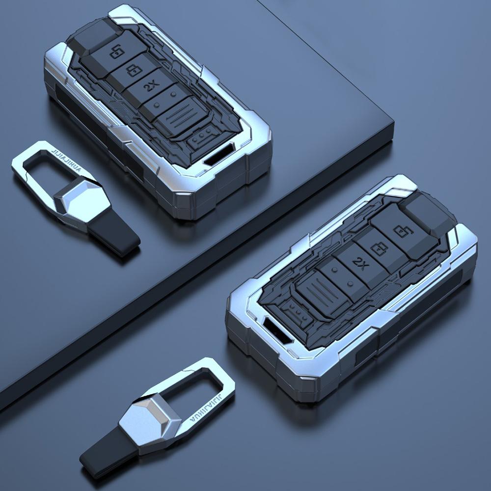 Zinc Alloy Car Key Case Cover Shell Fob for Ford Edge Fusion Mustang Explorer F150 F250 F350 Ecosport Protector Holder Keyless