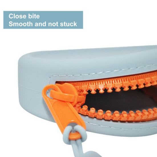 Dog Treat Pouch with Carabiner Kids Round Zipper Closure Pouch Earphone Storage Bag