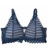 Lace Front Button Bralette Women's Underwear Sexy Backless Bra Without Bones Push Up Bra Triangle Thin Lingerie
