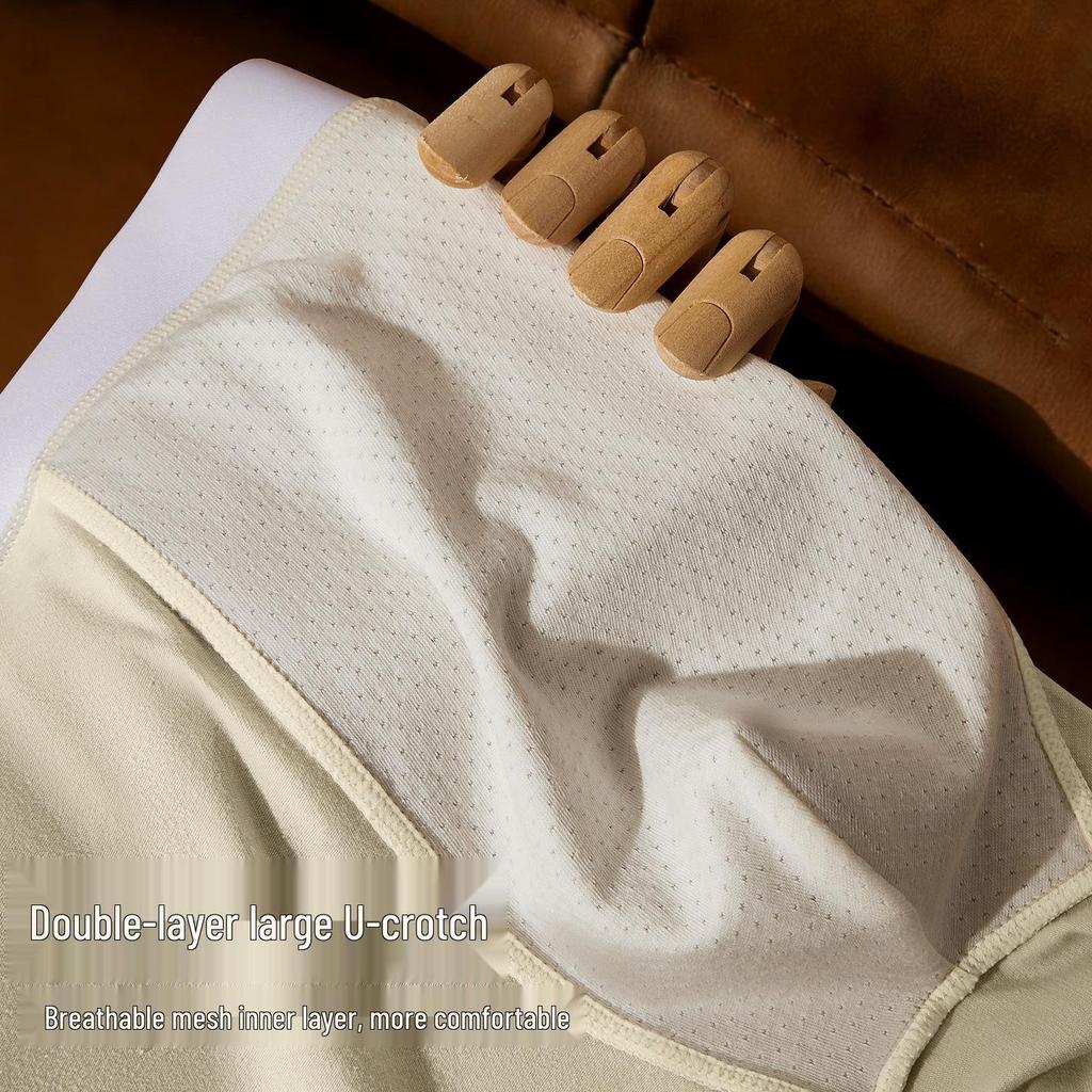 Men's Breathable Pure Cotton Antibacterial Boxer Briefs