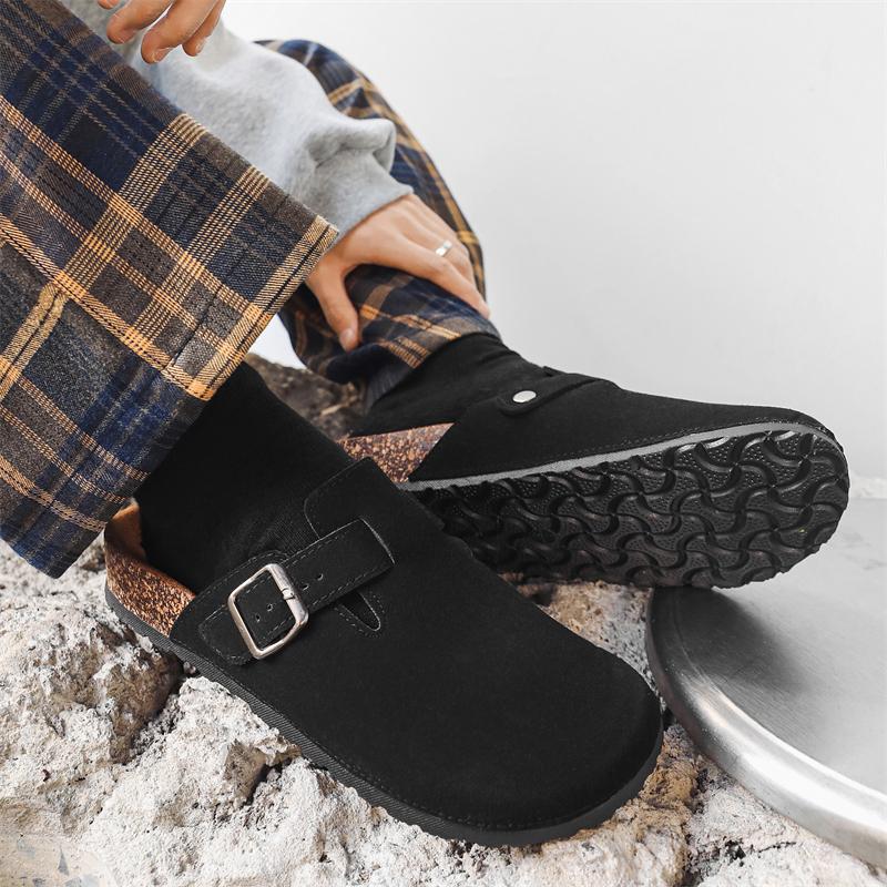 2026 Men Mules Shoe with Arch Support Unisex Classic Beach Birkenstok Mens Shoes Men's Suede Sandals Retro Cork Clogs
