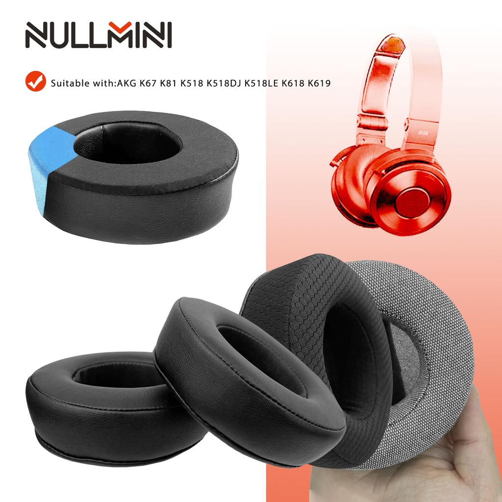 NullMini Replacement Earpads for AKG K67 K81 K518 K518DJ K518LE K618 K619 Headphones Ear Cushion Earmuffs Velour Sleeve Headband