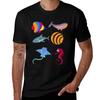 Cute Deep Sea Creatures TShirt Work Outdoor TShirt for Unisex