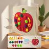 [J] 1 Set Fruits Pretend Play Kitchen Games Baby Felt Board Play Food Toys Wall Sticker Fine Motor Skills Early Educational Toy