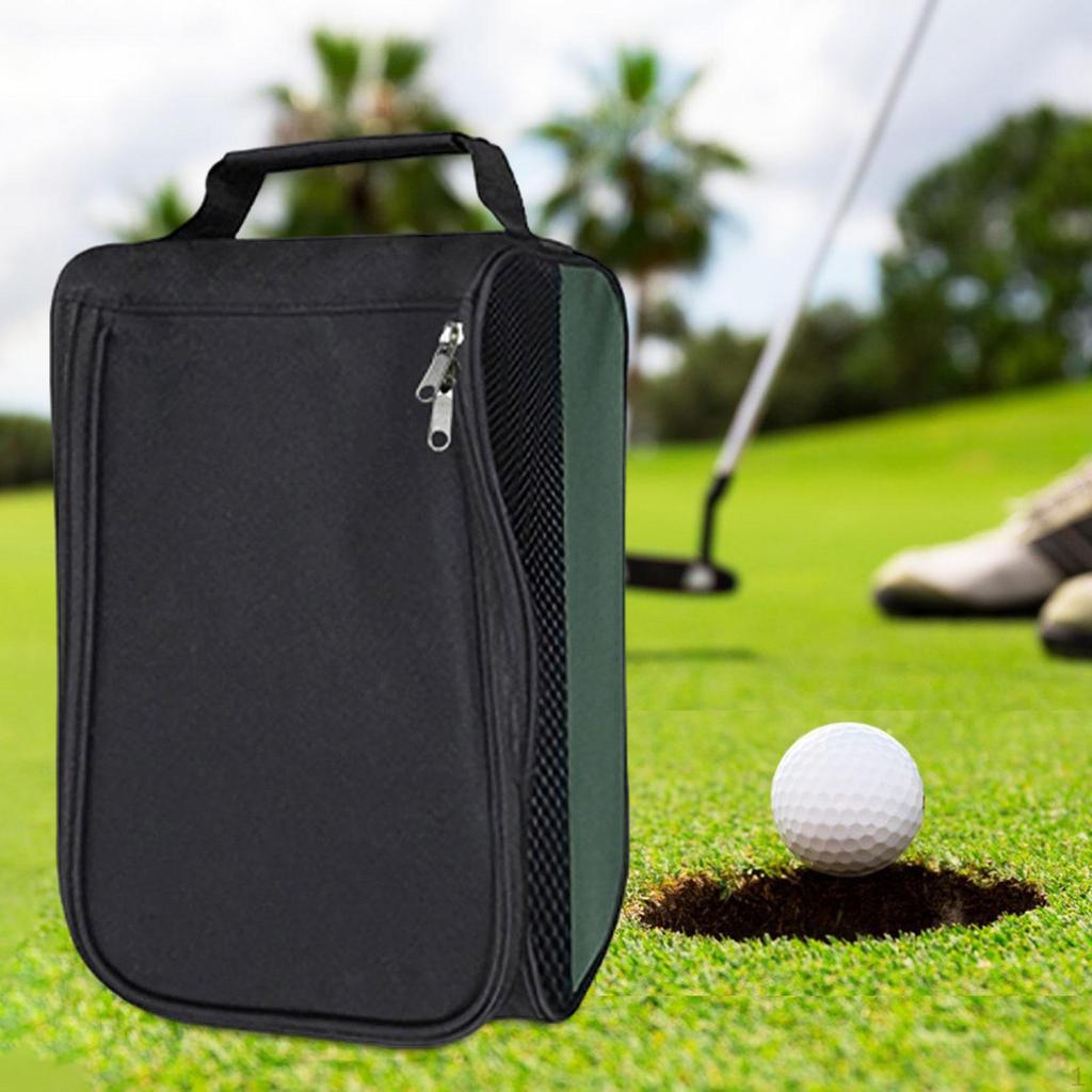 Golfschuhbeutel Schuhtasche mit Reißverschluss Geschenk für Golfer Tragbarer Sportträger