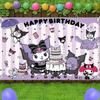 Sanrio Kuromi Birthday Party Decoration Background Banner Girl Dormitory Room Decoration Wallpaper Bedroom Home Decoration