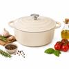 COCotte en fonte émaillée 28cm 5.9L CRÈME 7766