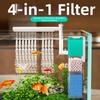 Suction Cup 4-in-1 Fish Tank Filter Wall-Mounted Silent Submersible Pump Water Circulation Waterfall Filter