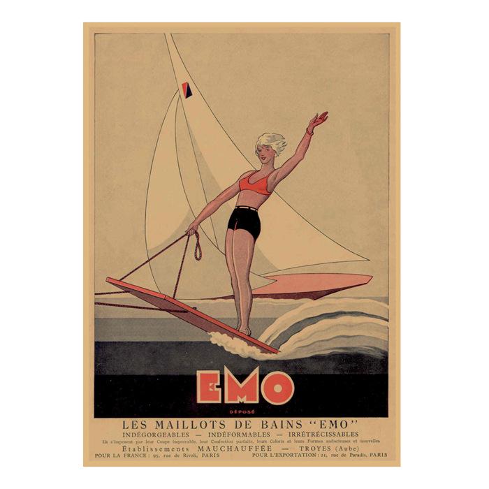 Vintage Sexy Beauty Star Illustration Wall Poster for Bar or Cafe