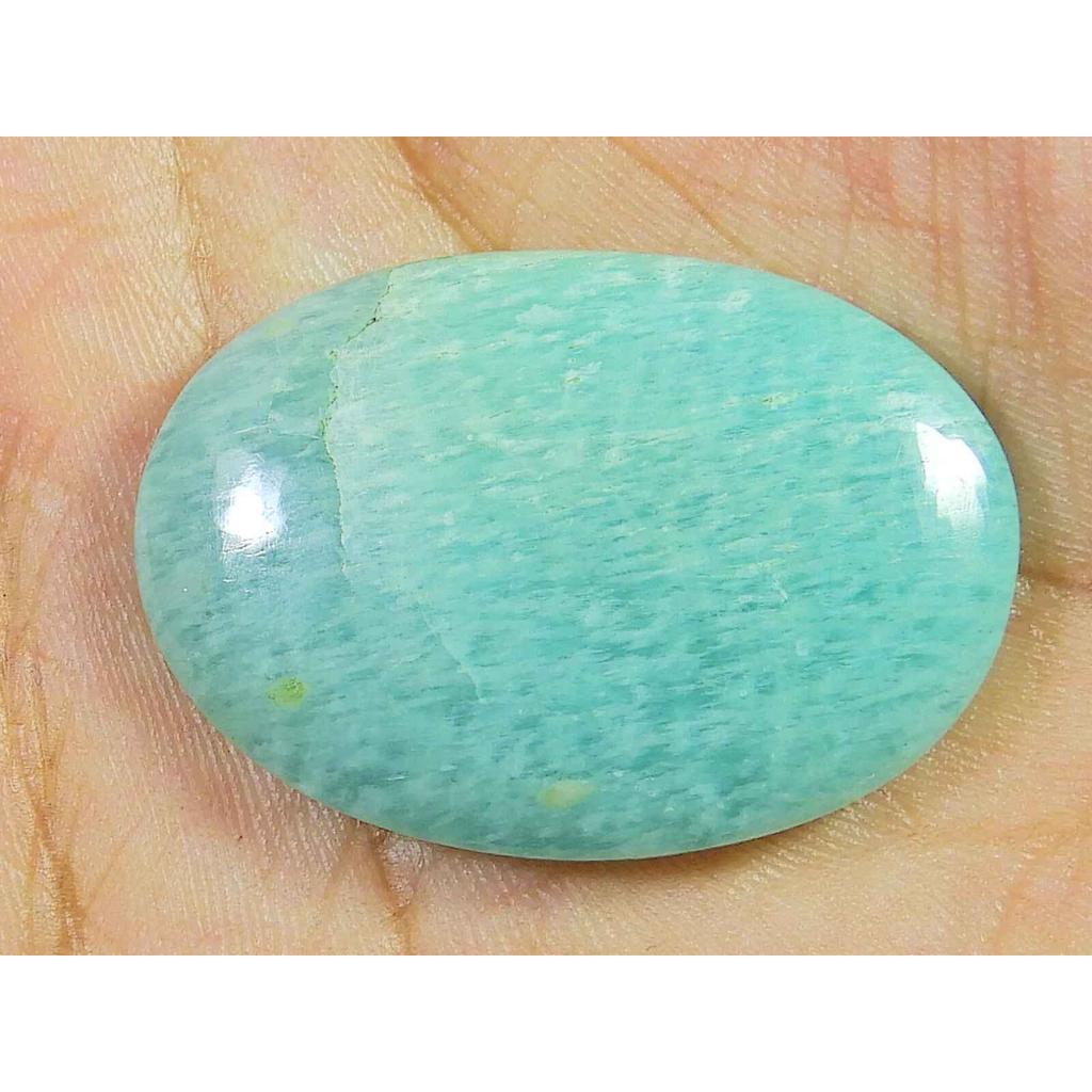 22X32 MM Natürlicher Amazonit Ovaler Kristall Cabochon Loser Edelstein Reiki 33 Karat. SK-2890