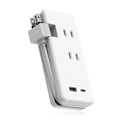 ELECOM Power Tap USB Cable Storage 15W Outlet X 3 Outlets X 1 Port X 1 Port White USB-A USB-C ECT-1802WH