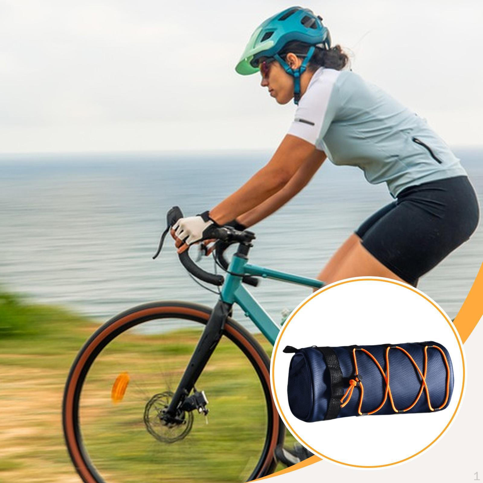 

Handlebar Bag with Shoulder Strap And Elastic Cord for Storing Cycling Accessories Outdoors. темно-синього кольору