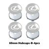 4pcs Car Wheel Center Hub Caps Sticker Auto Emblem Wheel Center Cap For Lexus RX350 IS250 IS200 GS300 LX570 RC350 UX250h ES350 AEI1