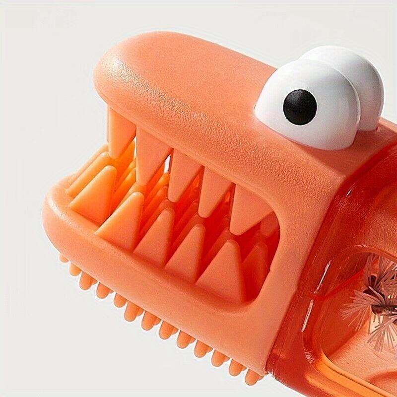 

1 шт. Цветная многофункциональная щетка для чистки чашек 3 в 1 Крышка-крокодил, Щетка для чистки трубочек для бутылок с жесткой щетиной, Многоразовая кухонная щетка для чистки оранжевый
