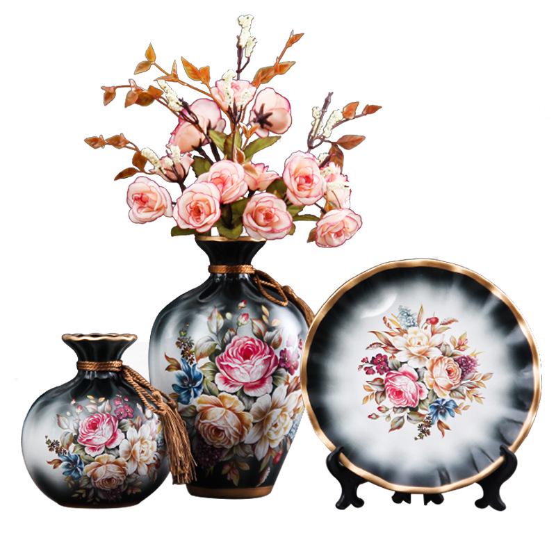 Modern Ceramic Vase Ornament for Living Room or TV Cabinet Display