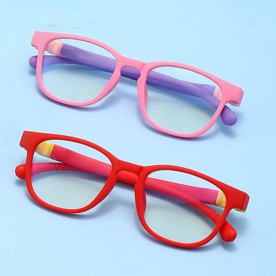 Fashion Anti-blue Light Kids Glasses Removable Silicone Children Boys Girls Computer Eye Protection Eyeglasses Super Light Frame