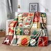 Festive Christmas-themed Illustrated Designs Blanket Flannel Material Soft Warm for All Seasons Home Outdoor Camping Picnics RV