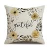 Thanksgiving Linen Pillowcase Autumn Pumpkin Print Pillow Cushion Cover