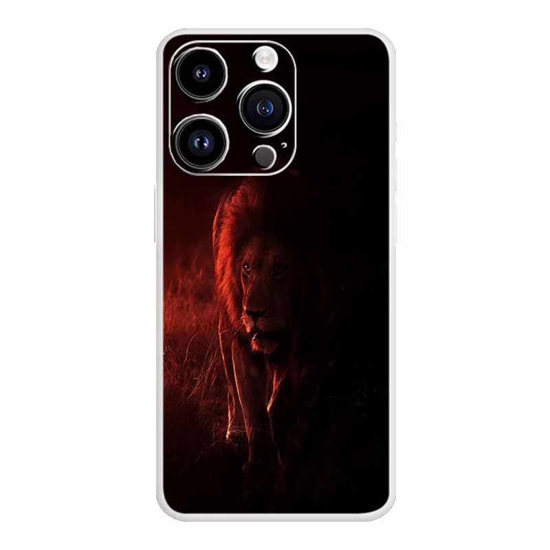Für iPhone 16 Pro Max Hülle Luxus Silikon TPU Weiche Abdeckung Handyhülle iPhone16 plus 16e Stoßfester Bumper Funda Tiere Hülle