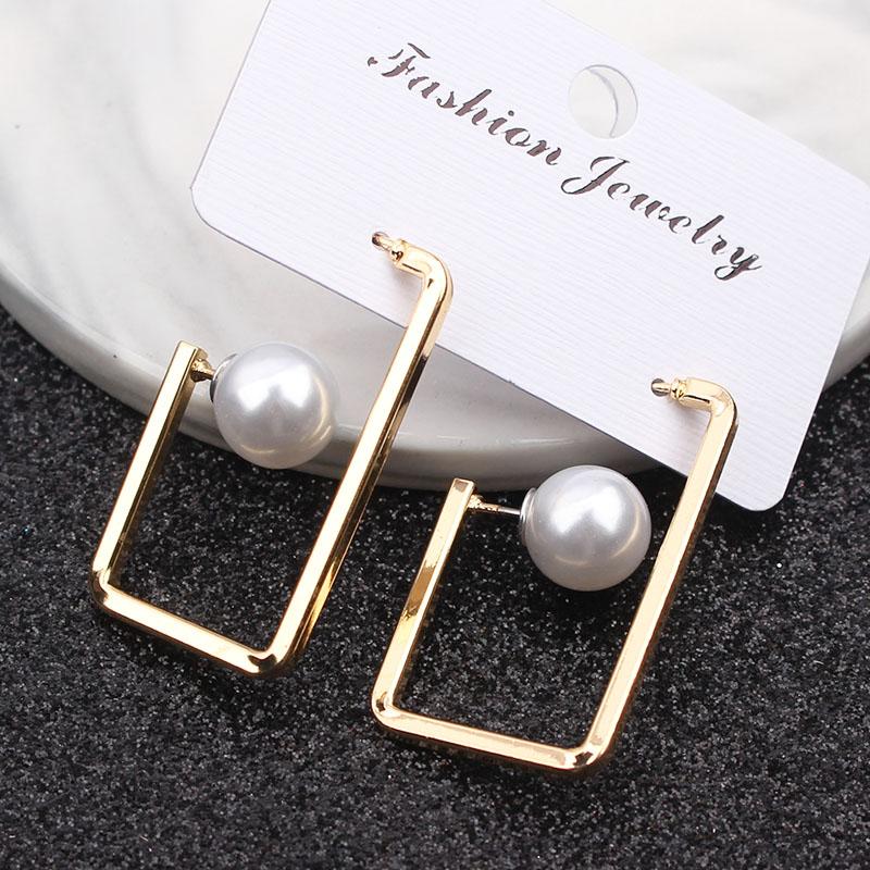 Simulated Pearl Women Dangle Earrings Korean Elegant Crystal Wedding Jewelry Party Gifts Boucles D'oreilles