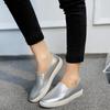 Women’s Sneakers Casual Summer Slip On Outdoor School Student Silver Shoes Plus Size