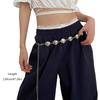 Gothic Waist Belt Stylish Seashells Heart Waist Chain Belt Elaborate Chain Belly Chain for Dress Cowboy Belt Waist Chain
