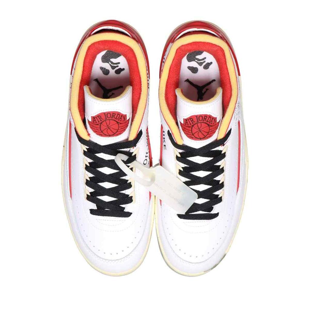 DJ4375-106 Off-White A Nike Air Jordan 2 Low White and Varsity Red (Men's)