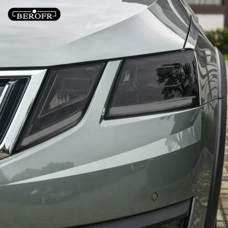 For Skoda Octavia 2017 2018  Car Headlight Tint Black Protective Film Protection Transparent TPU Stickers Accessories
