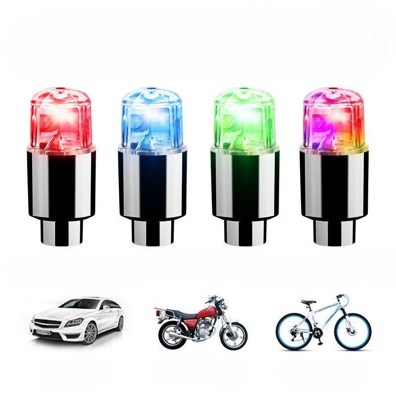 Car Tire Valve Cap Lights Multi-Color Flash Durable LED Tire Lights Cap For Car Moto Bicycles Electric Vehicles Tire Valve Cap