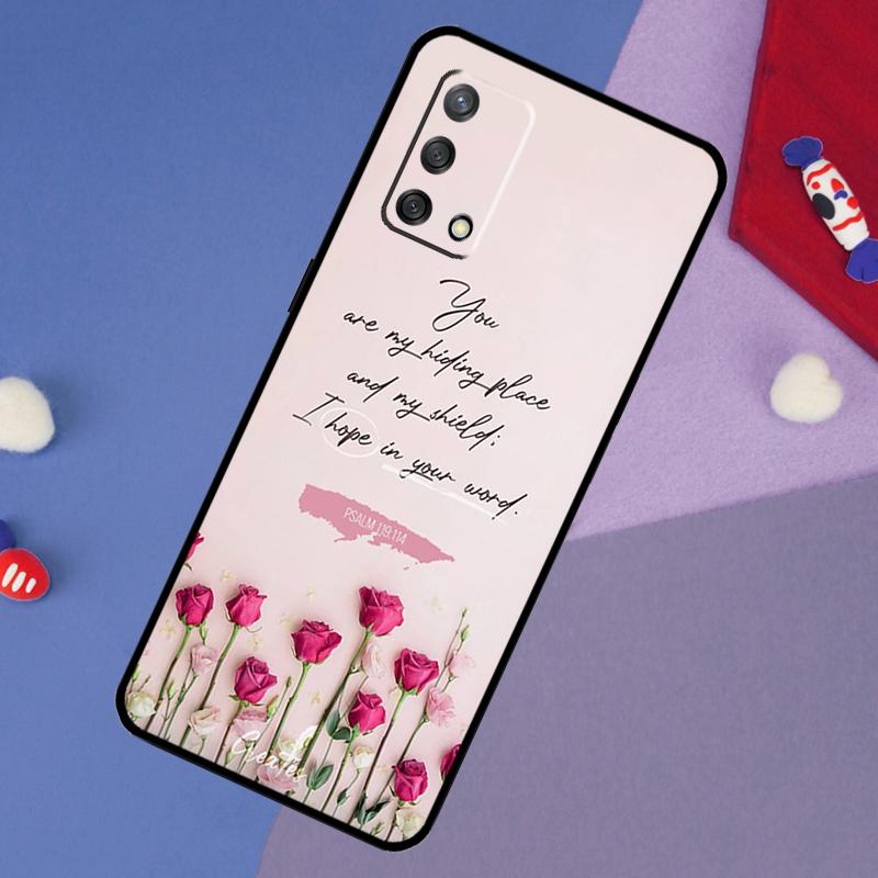 Christian Psalms Case For Oppo A6 Pro A5 A18 A38 A58 A78 A98 A54 A74 A94 A17 A57 A80 A60 A40 A96 A76 A16 A15