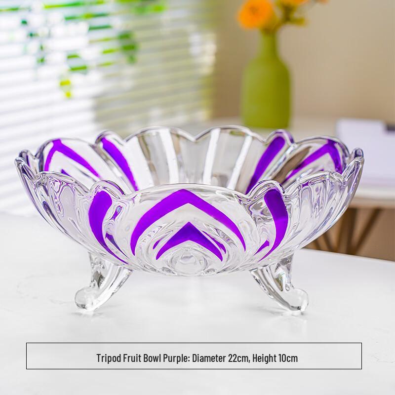 Flavinmci Креативная треугольная фруктовая тарелка из хрустального стекла