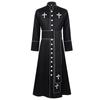 Herren Gotische Priesterkleidung Klerikerrobe Mittelalterlicher Priestermantel Halloween Kleriker Bühnenauftrittskleidung