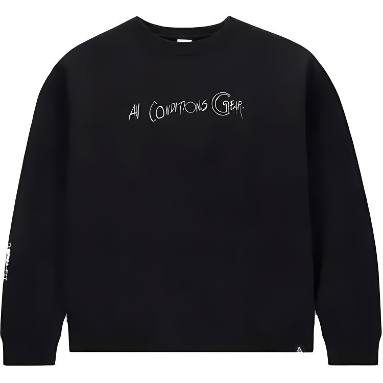Nike ACG Therma-FIT Fleece Crew mikina s potiskem Unisex topy černá FD8761-010