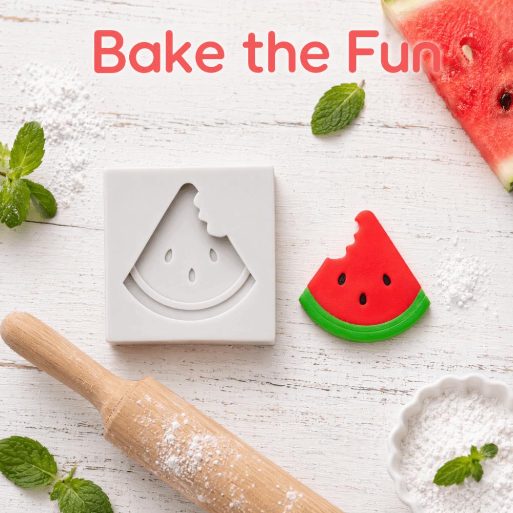 Washable Silicone Mould Watermelon Slice Fruit Silicone Mold Baking Mold Fondant Cake Decorating