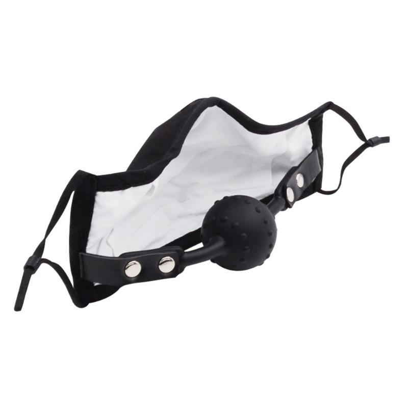 1Pcs Breathable Silicone Ball Gag Mask Adjustable Straps Soft Lining For Couples Intimate Role Play Games