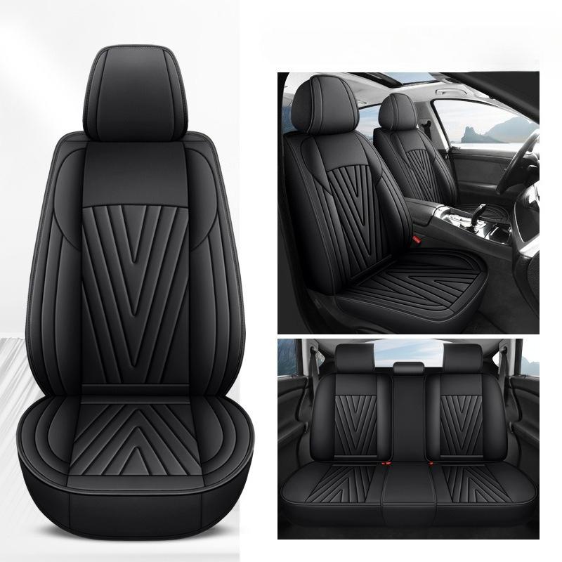 Full Car Five-Seat All-Around Car Seat Covers Suitable for All Seasons, Made of Durable and Breathable Faux Leather, Providing Protection
