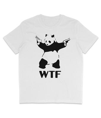 WTF - Maglietta Biologica - Banksy - Panda - Street Art - WWF - Tarantino