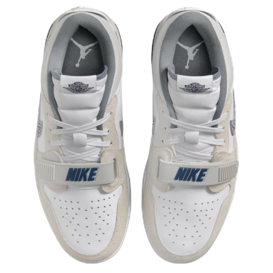 New Jordan Legacy 312 Anti Slip Wear Resistant Low Top Vintage Basketball Shoes Men's White Gray CD7069-124
