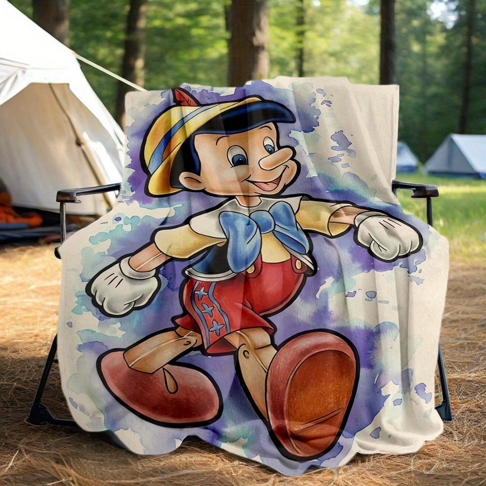 1pc, Pinocchio Blanket Seasonal Throw for All Seasons, Living Room, Travel, Camping, Car Blankets