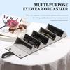 Multi-slot Foldable Sunglass Case, 5 Slots Portable PU Leather Eyewear Organizer, Hanging Travel Glasses Storage Holder Box