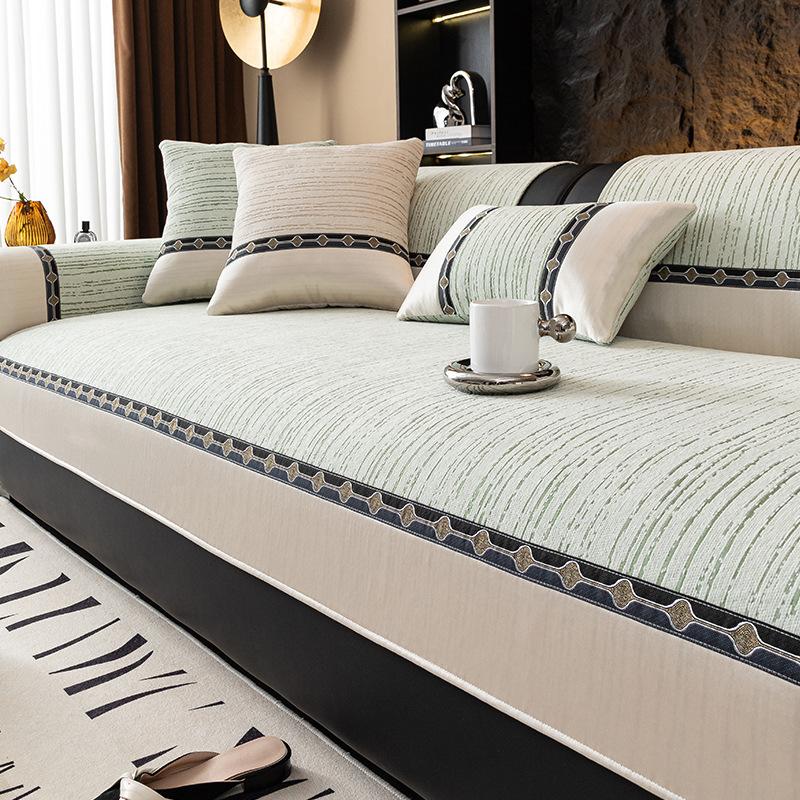 New Thickened Chenille Sofa Cushion Four Seasons Light Luxury High-End Seat Cushion Non-Slip Sand Cover Cloth Towel Hair Cover