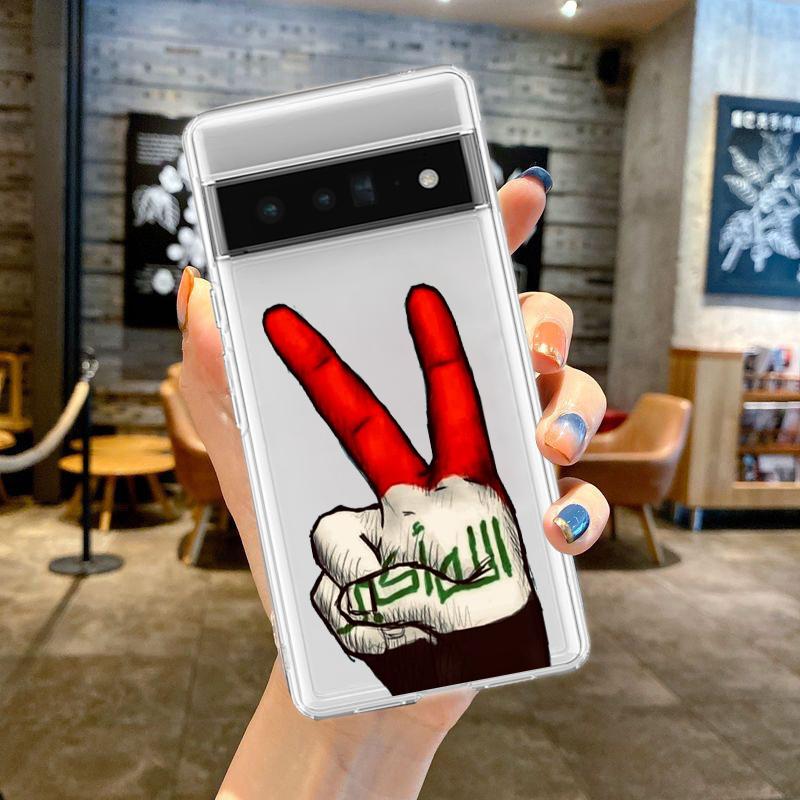 Saddam Hussein Iraq Flag Phone Case For Google Pixel 8 7 6 Pro 6A 5 4 5A 4A 3A XL 5G Silicone Shockproof Soft Clear Cover Fundas
